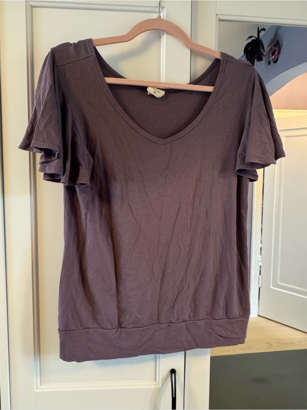 Buttercream Clothing Flutter Sleeve T in moonscape